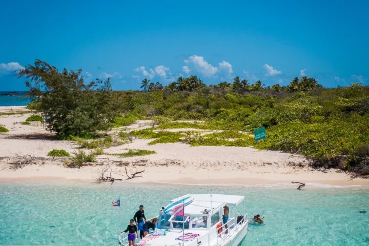 a small boat in a body of water