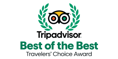 Tripadvisor Travelers' Choice Award logo with laurel wreath.